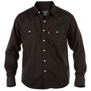 Duke košile pánská Western Style Denim Shir riflová nadměrná velikost