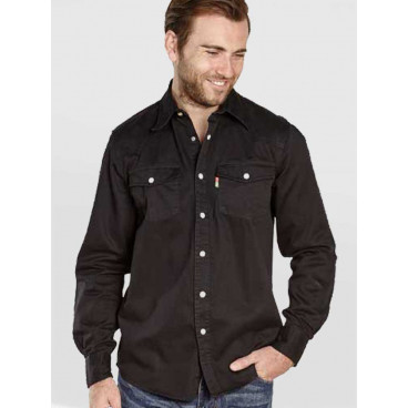 Duke košile pánská Western Style Denim Shir riflová nadměrná velikost