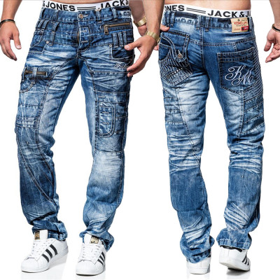 KOSMO LUPO kalhoty pánské KM020 jeans džíny regular fit