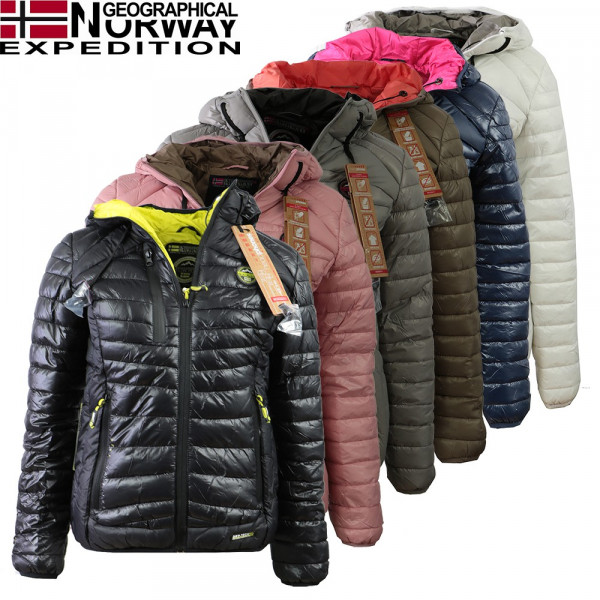 GEOGRAPHICAL NORWAY bunda dámská BAMBY LADY prošívaná s kapucí a sluchátky