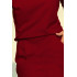189-5 Sukienka dresowa z dekoltem na plecach - BORDOWA
