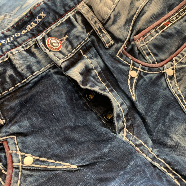 CIPO & BAXX kalhoty pánské CD563 slim fit L:34 jeans džíny