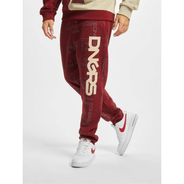 Dangerous DNGRS kalhoty pánské Brick Oversized Sweatpants Dark Red
