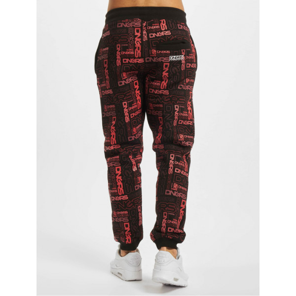 Dangerous DNGRS kalhoty pánské Brick Oversized Sweatpants Black Red