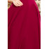 246-1 CINDY długa suknia z dekoltem - BORDOWA