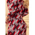 59-12 Sweterkowa sukienka - czarno-czerwona JODEŁKA