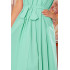 350-5 ALIZEE - szyfonowa sukienka z wiązaniem - MIĘTA
