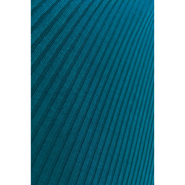 399-1 LARA Sukienka w prążki ze ściągaczami w rękawach - kolor morski