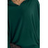 400-1 Sukienka nietoperz z kapturem - zieleń butelkowa