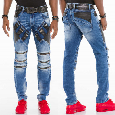 CIPO & BAXX kalhoty pánské CD461 L:32 slim fit jeans džíny
